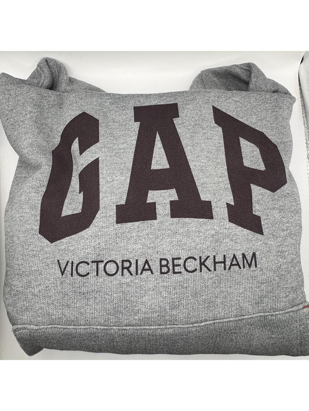 GAP x Victoria Beckham Grey French Terry SMALL Pull Over Hoodie Sweatshirt BNWT